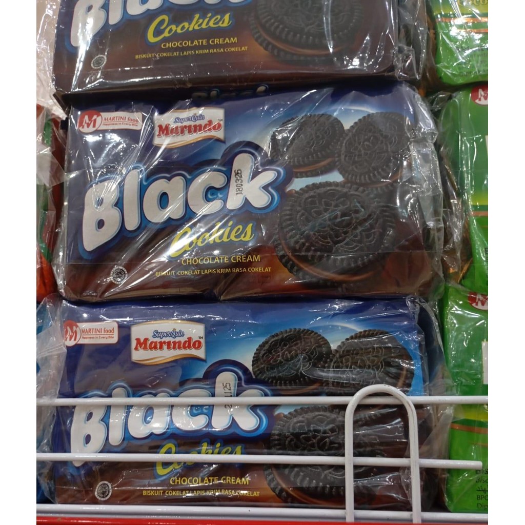 

BISKUIT MARINDO BLACK COOKIES 1 PRS ISI 6 BIJI LEBIH MURAH BISKUIT COKELAT RENYAH
