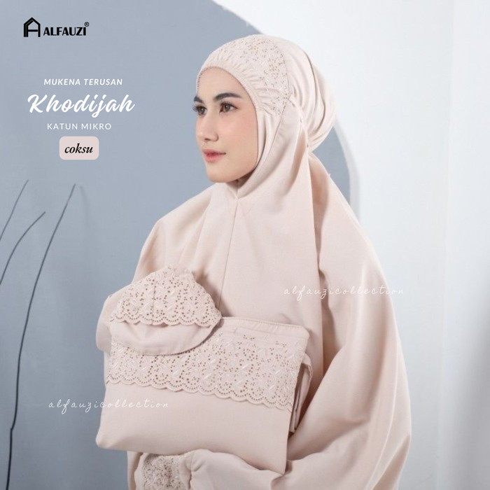 ALFAUZI - Mukena Terusan Siti Khadijah / Mukena Dewasa / Mukena Katun Mikro - COKSU