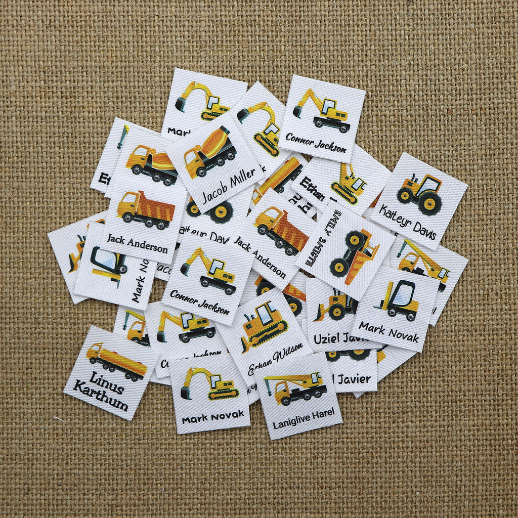 

96 pieces Custom logo labels, Personalized name tags for children, Iron on label, Custom Clothing Labels, Name Tags(YT002)