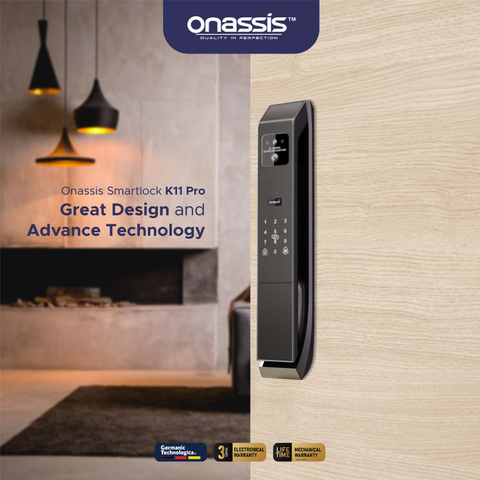 

ONASSIS SMART LOCK K11 PRO 3D FACE ID 2 Y TALK 1 Y VIDEO AND FINGER VEIN - COSMOS GREY