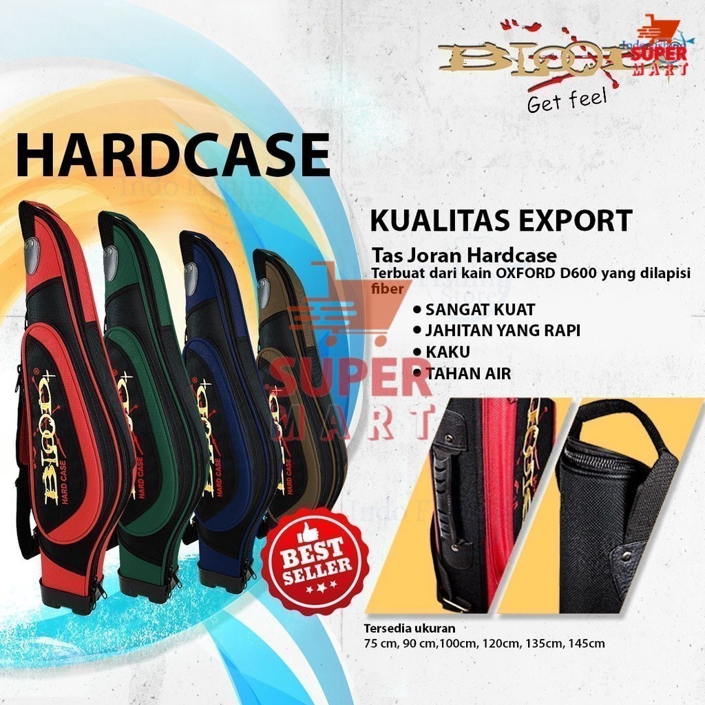Supermart Surabaya Tas Joran Pancing Hardcase Blood Fishing Bag Hard Case Membawa Peralatan Pancing 