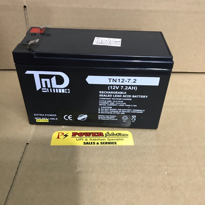 Battery TND 12V 7,2Ah / Aki kering TND TN12-7.2 ( TND 12V 7,2Ah )