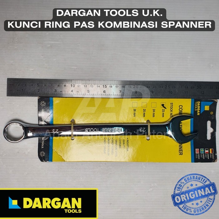 KUNCI RING PAS 23 mm Kunci Kombinasi CR-V DARGAN TOOLS U.K.
