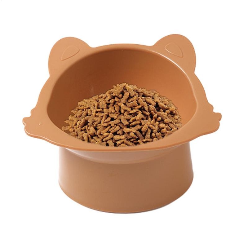 High Cat Food Bowl 400ml Tilted Raised Pet Bowl Anti-Slip Elevated Cat Food Bowls Food Grade Pet Fee