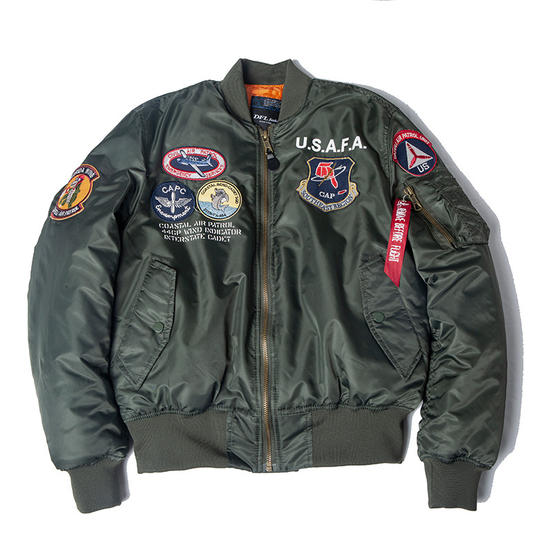 2023 A/W USAFA vintage pilot bomber flight jacket us air force top gun men clothes brands winter arm