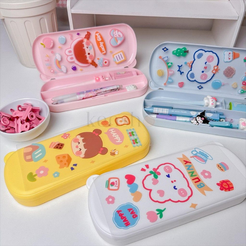 

KENSHO Kotak Pensil Hardcase Aesthetic FREE STICKER / Tempat pensil Korea / Pastel Colour