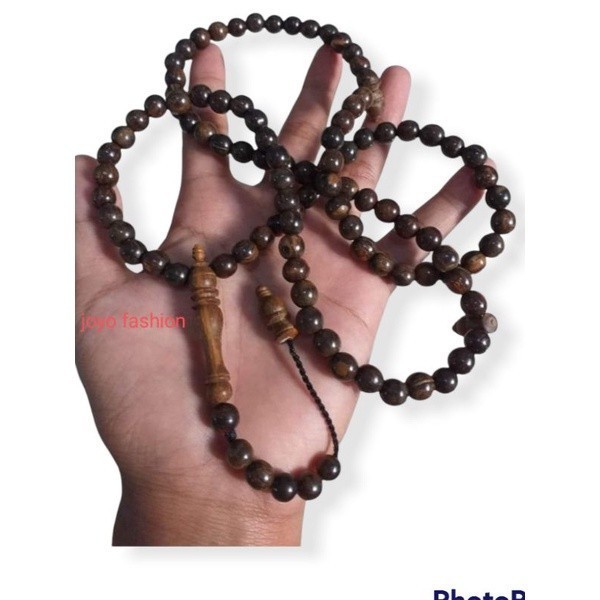 TASBIH KALUNG FOSIL GALIH KAYU GAHARU SUPER WANGI KALIMANTAN