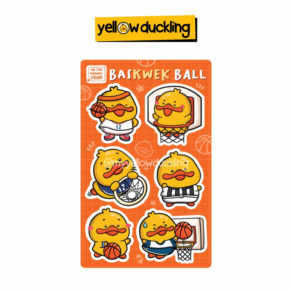 

STICKERS - ITIK BASKWEK BALL - YELLOW DUCKLING