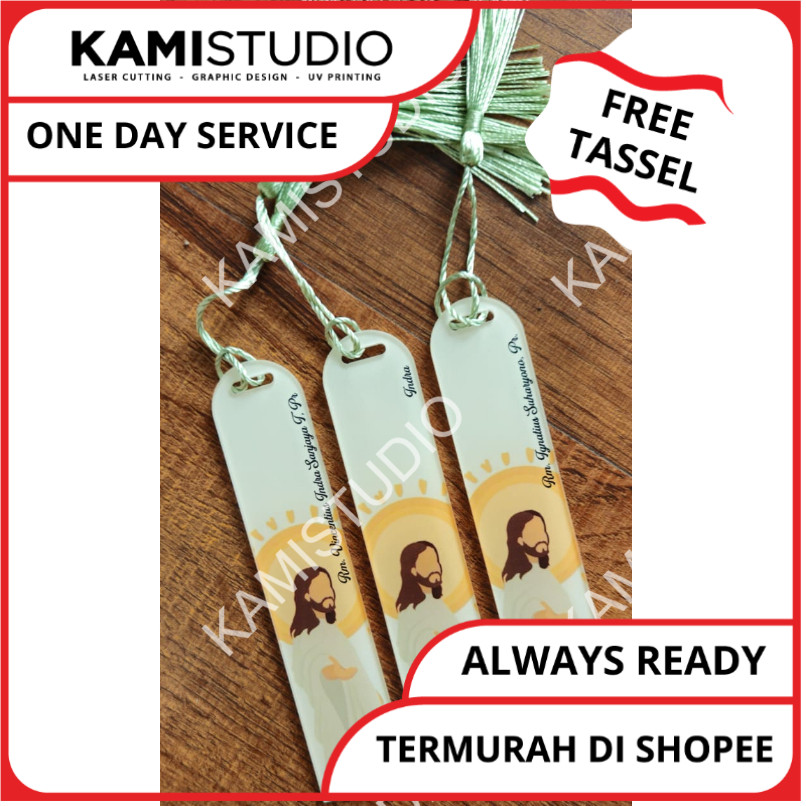 PEMBATAS BUKU CHRISTIAN BOOKMARK 2/ PEMBATAS BUKU NOVEL / UCAPAN CUSTOM PADA PEMBATAS BUKU / KADO CU