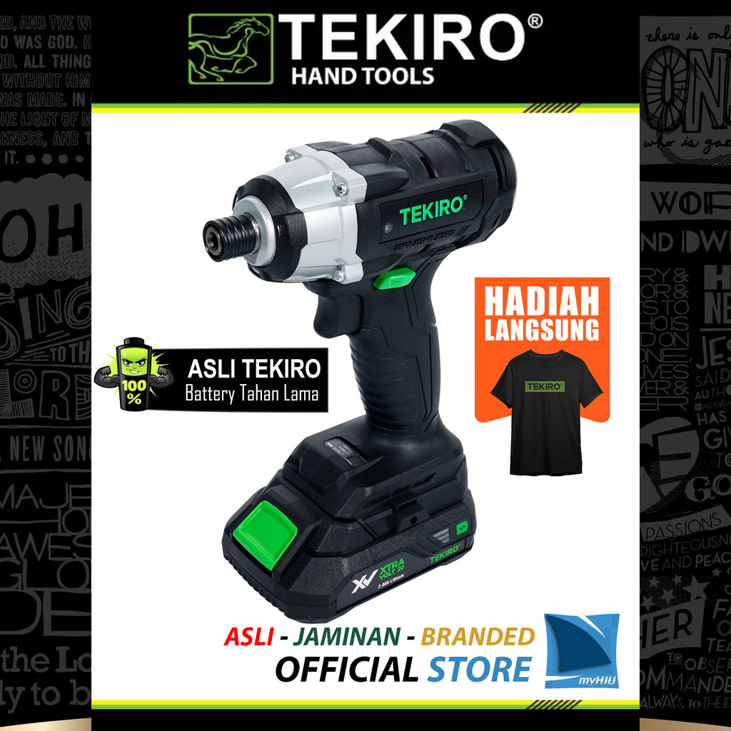 

PROMO Kunci Obeng Pukul Tanpa Kabel 20 volt - CORDLESS BRUSHLESS IMPACT SCREWDRIVER TEKIRO