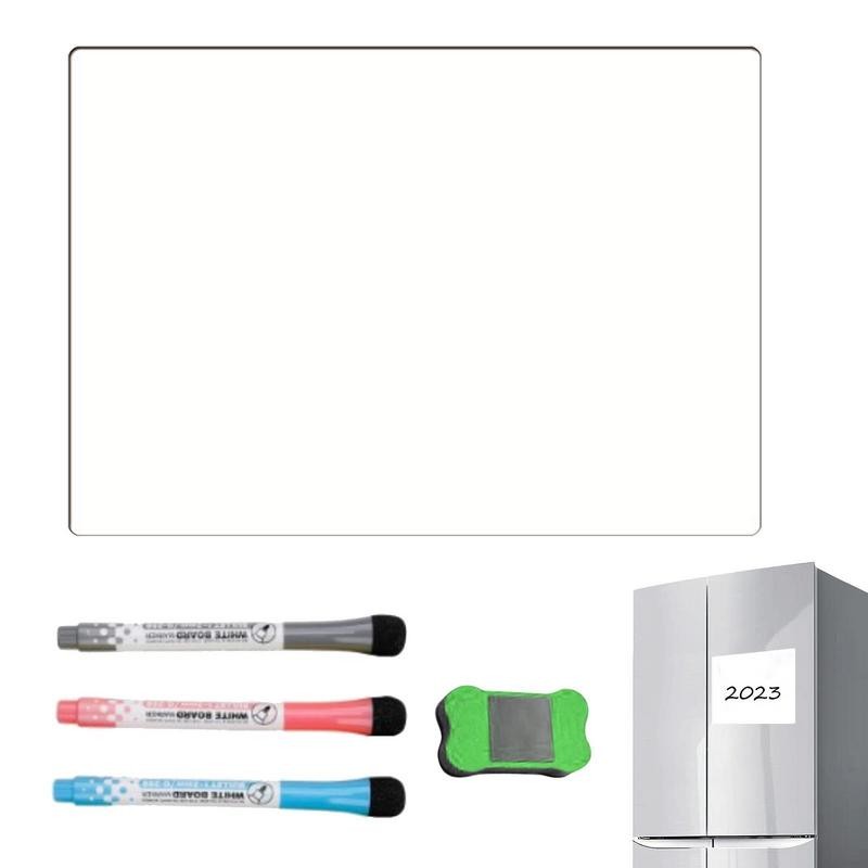 

A3 Size Flexible Magnetic Whiteboard Fridge Soft Magnets Dry Wipe WhiteBoard Writing Record Board Magnetic Marker Pen Eraser