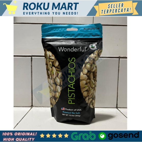 

WONDERFUL PISTACHIOS ROASTED 300 G / Kacang Pistachios Wonderful 300gr - 03.2024