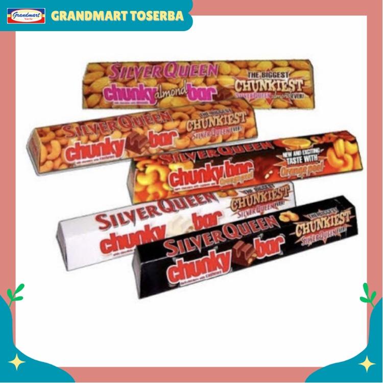 

SILVERQUEEN CHUNKY BAR 95 GR/GR, COKELAT SILVER QUEEN CHUNKYBAR 95GR, CHUNGKY BAR COKLAT