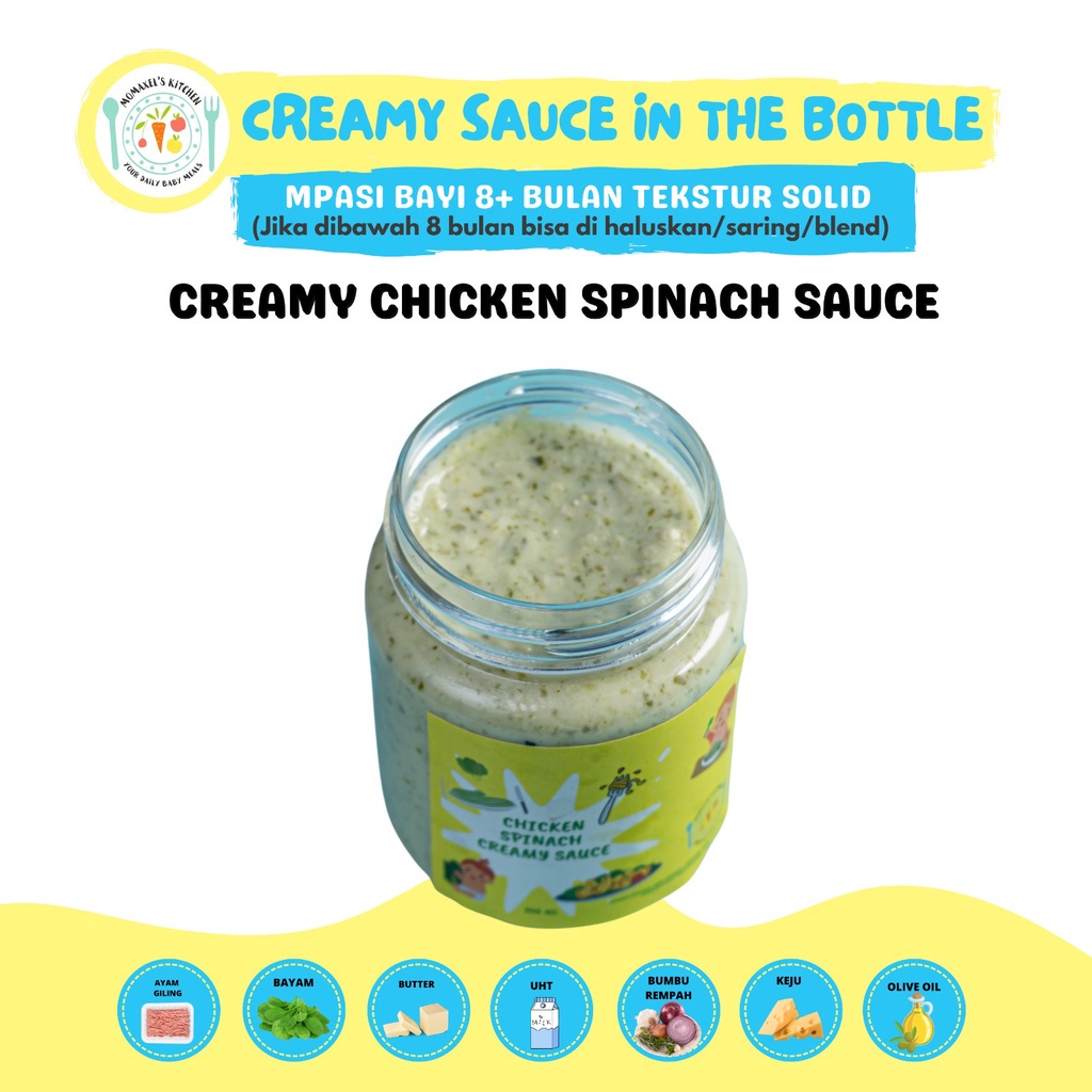 

CREAMY CHICKEN SPINACH SAUCE (MPASI FROZEN)