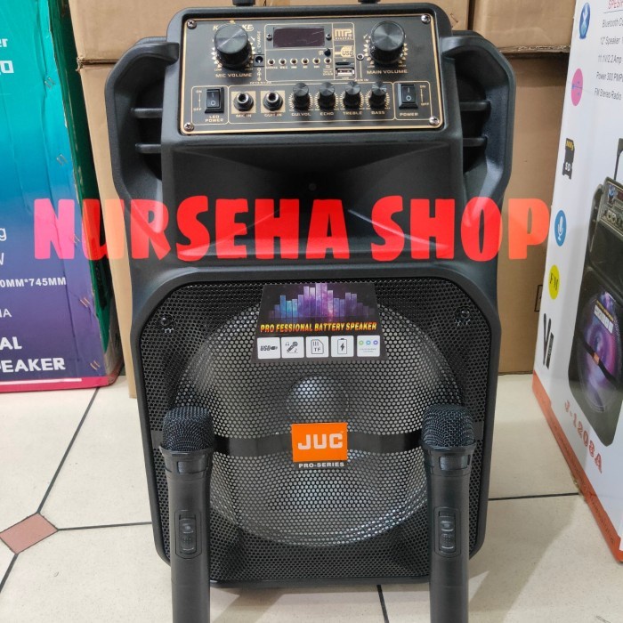 Speaker portable Meeting wireless 12 inch JUC J1208A FREE mic wireless