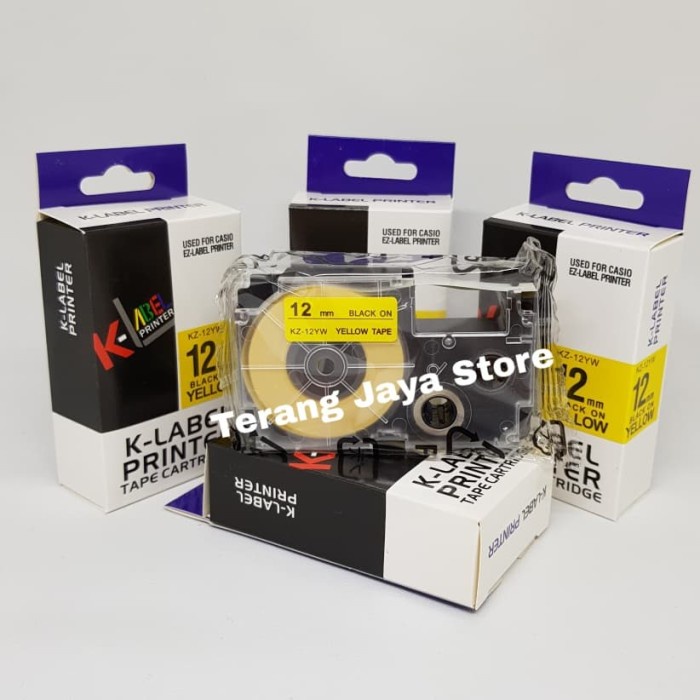 

AIMNAIN KENAN SALE !!! K-Label EZ-Label Printer Black Ink Yellow KZ-12YW /Label Casio 12MM