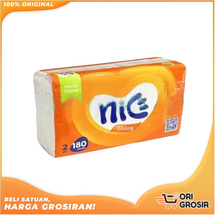 ORI Grosir  Facial Tissue Nice 180 Sheets 2 Ply