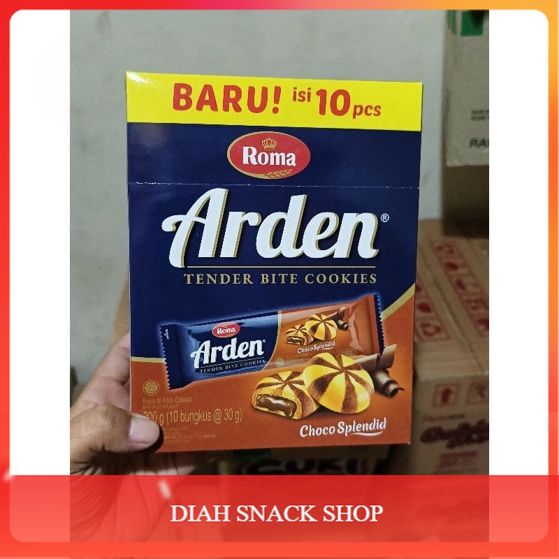 

DSS Roma Arden Kukis isi cokelat jajan warung 1 Box isi 10