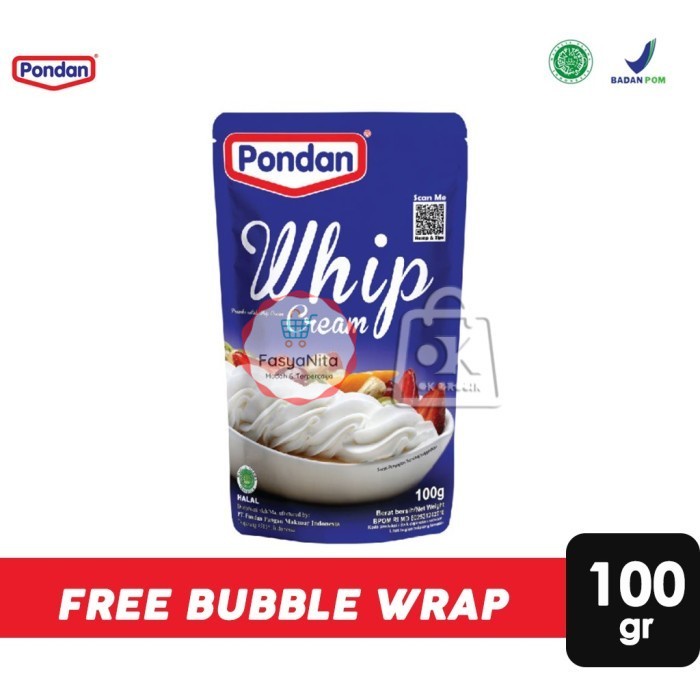 

Pondan Whipped Cream Powder / Whipping Cream Bubuk (Pouch 100gr) - FasyAnita Mart Denpasar