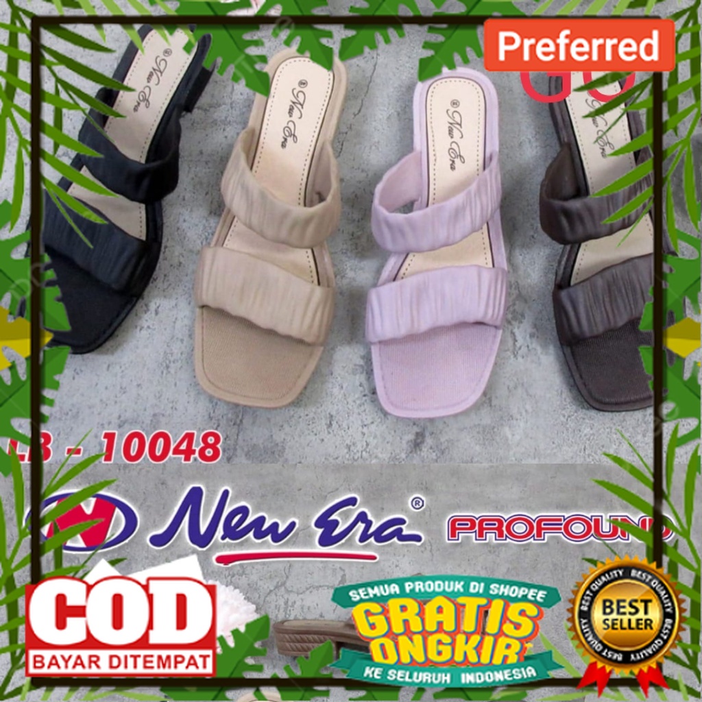 SEPATU SANDAL BEST SELLER TREND TERKINI /sogo NEW ERA LB 10048 Sandal Wanita Kerut Dua Sandal Slop W