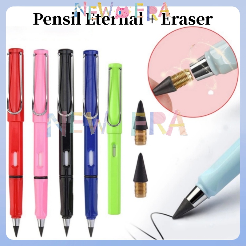 

NewEra Pensil Eternal Premium Pensil + Eraser Tanpa Isi Warna Macaroon Pensil Tidak Bisa Habis Tidak Perlu Diasah Sketsa Lukis Art