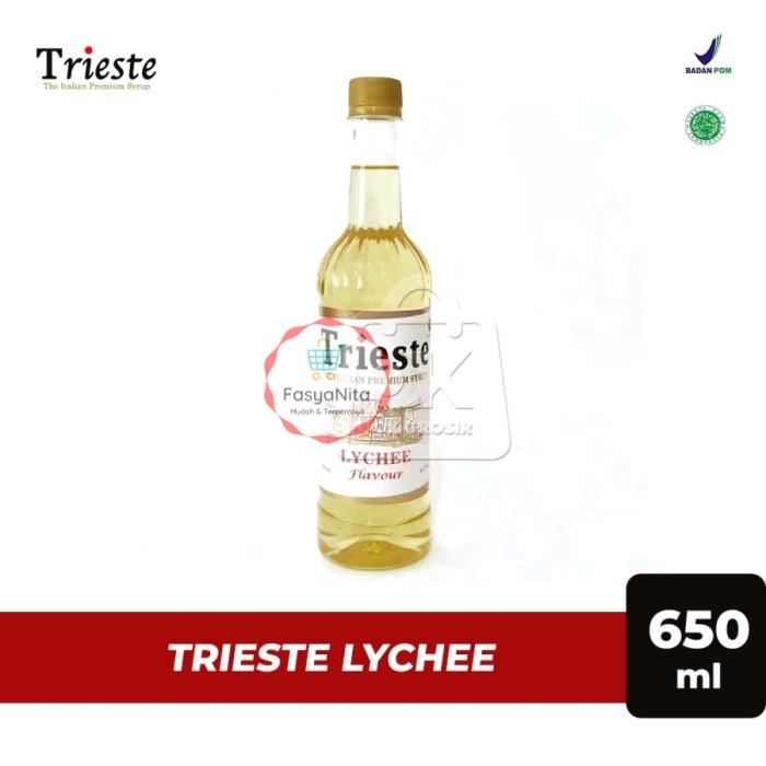 

Lychee Syrup Trieste / Sirup Trieste Leci (Botol 650ml) - FasyAnita Mart Denpasar