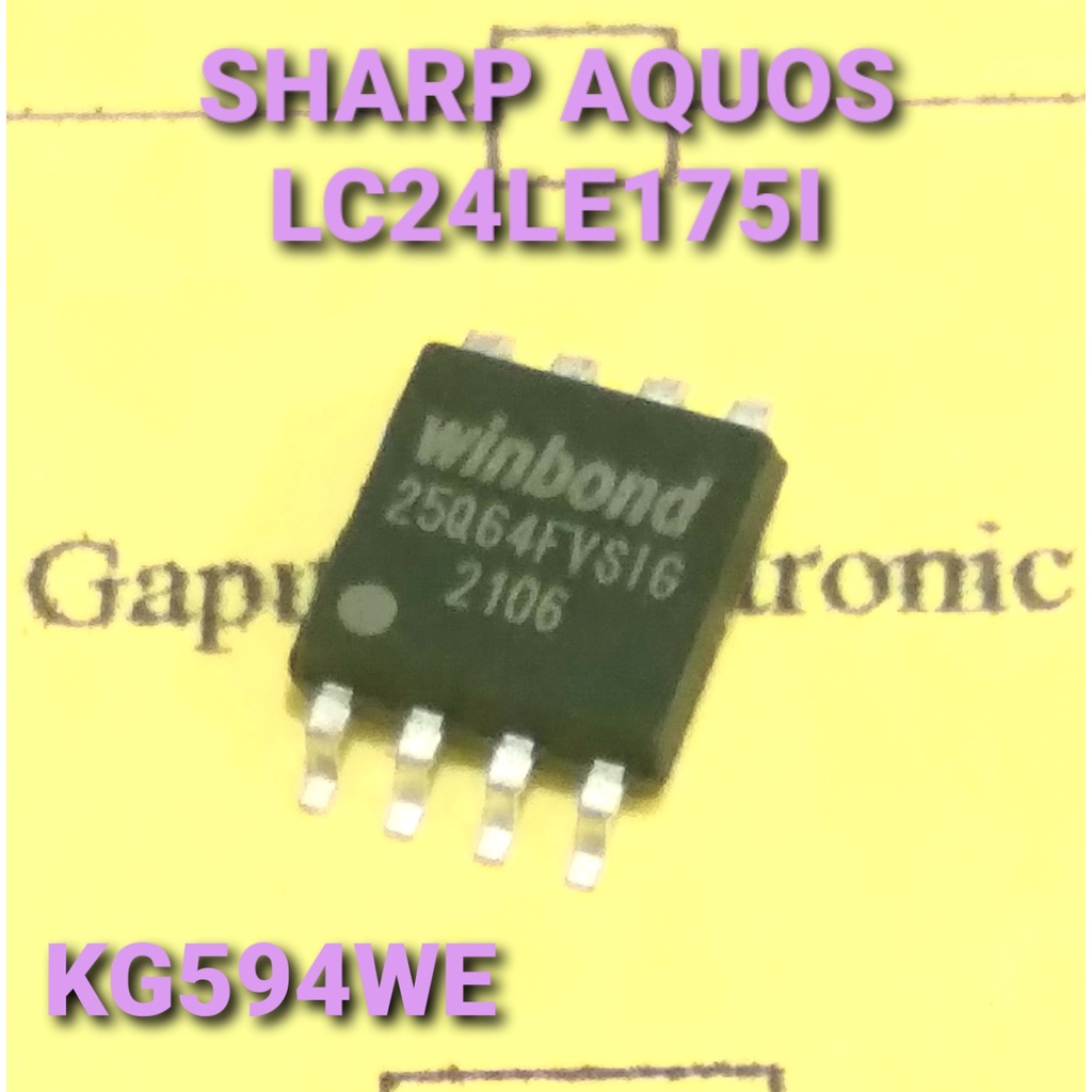 IC eprom sharp aquos LC24LE175I siap pakai