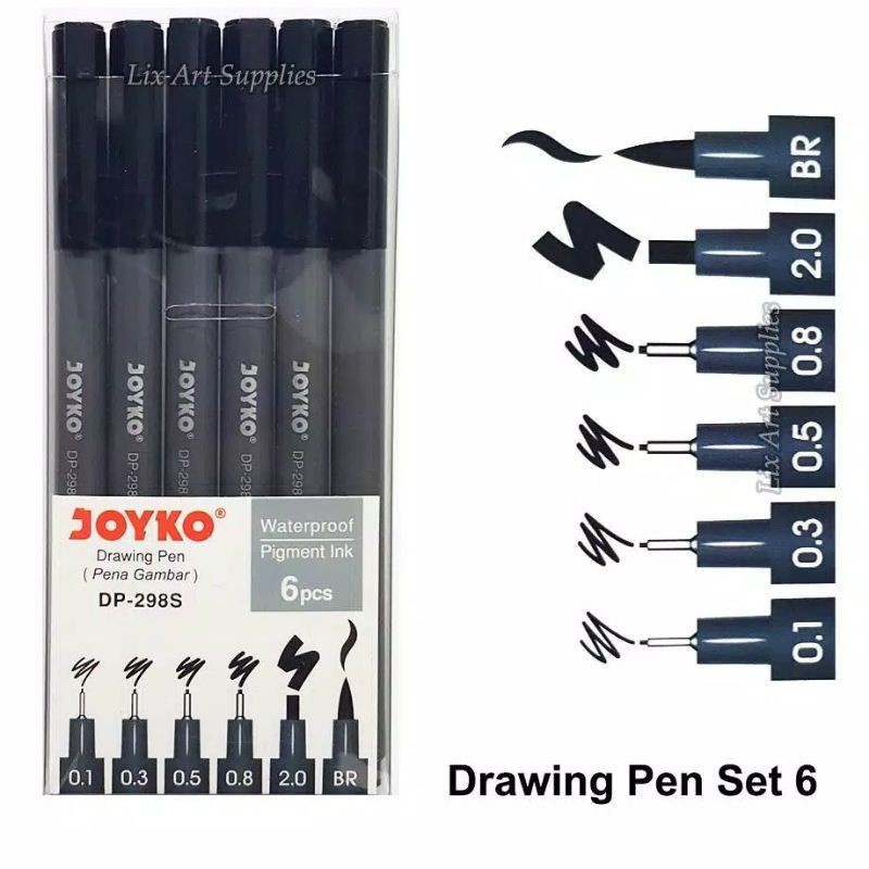 

Drawing Pen 6pc JOYKO DP-298S