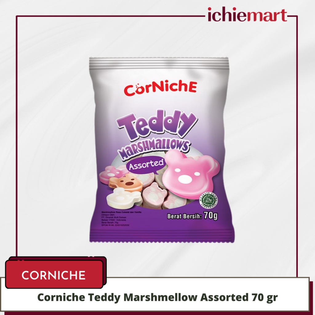 

Corniche Teddy Marshmallow Assorted 70 gr