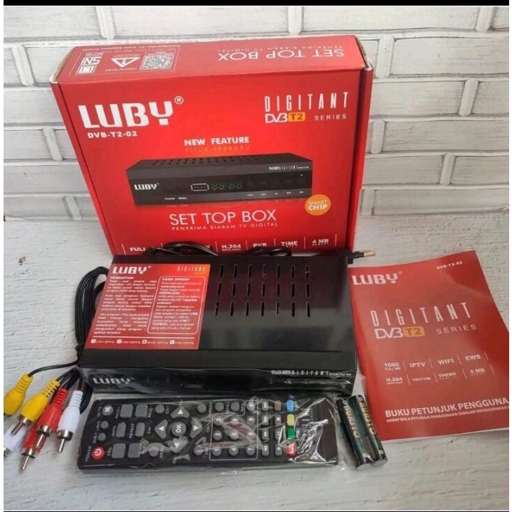 Cod Bergaransi Set Top Box Receiver DVB T2 Full HD Luby T2-01// Luby T2 -02 Terbaik