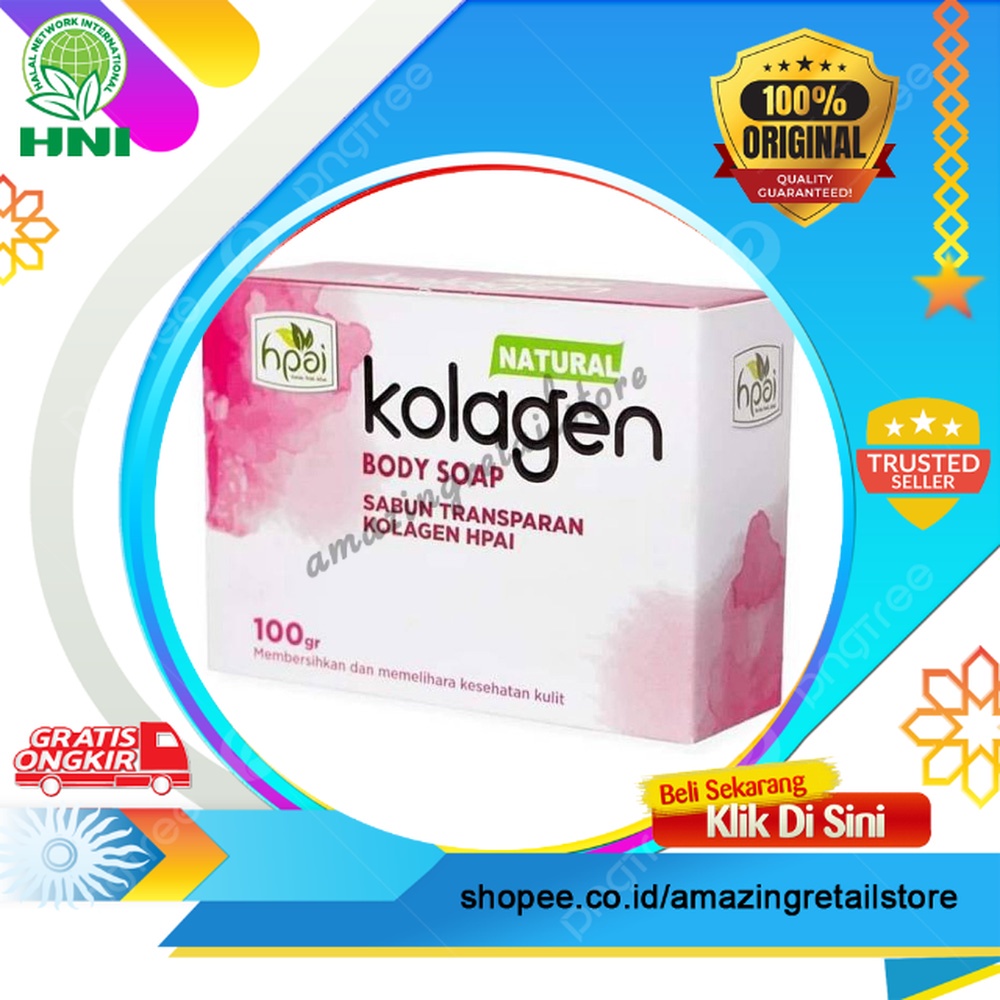 SABUN TRANSPARAN KOLAGEN SABUN WAJAH SABUN KECANTIKAN SABUN MADU MENGHILANGKAN FLEK HITAM - HNI HPAI