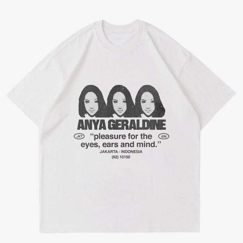 BAJU KAOS ANYA GERALDINE “JAKARTA-INDONESIA” |T-SHIRT STREETWEAR ANYA GERALDINE | BAJU KAOS OVERSIZE
