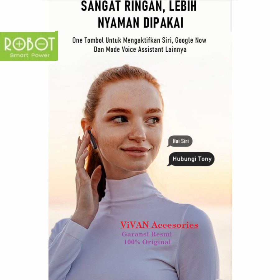 Robot Talk10 / Talk 10 Bluetooth 5.0 Headset (spt R3 / Vivan Chat100) 100% ORI GARANSI RESMI TERMURAH RJ99