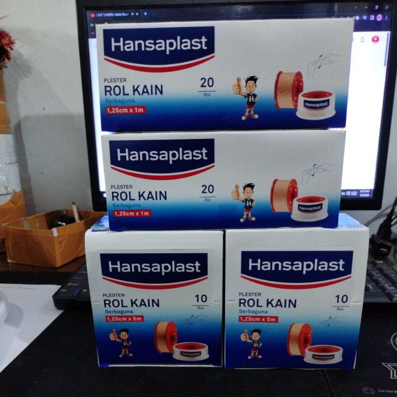 plaster coklat/plaster kain/hansaplast rol kain coklat (Ecer)
