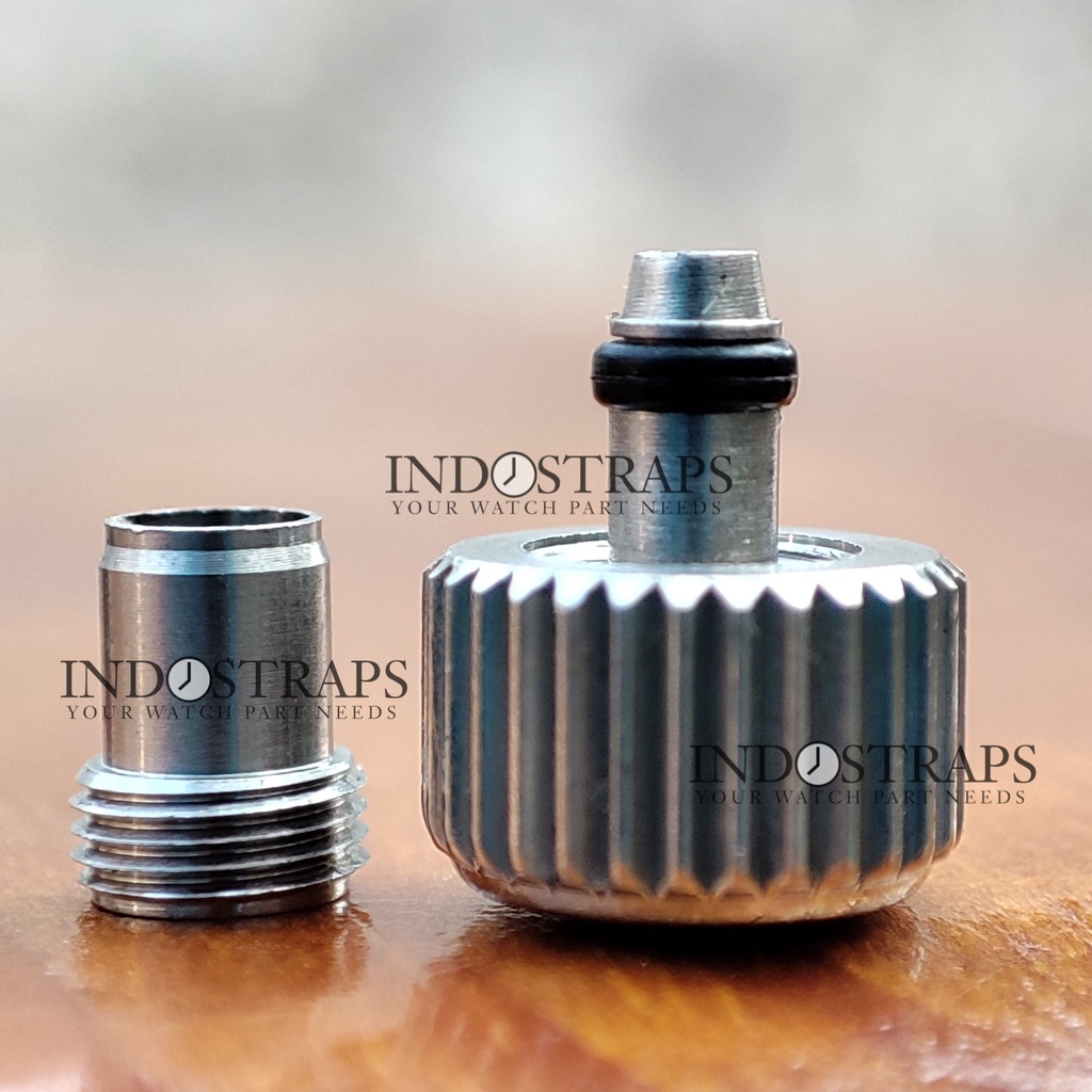 Terbaru Full Stainless Knop Crown Jam Seiko Diver 7.0 Mm Seal Waterproof Knob Putaran Jam Tangan Ber