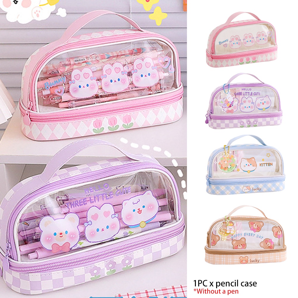 

Tempat Pensil Kapasitas Besar Bahan PVC Untuk Sekolah 22.5 x 9.5 x 15cm