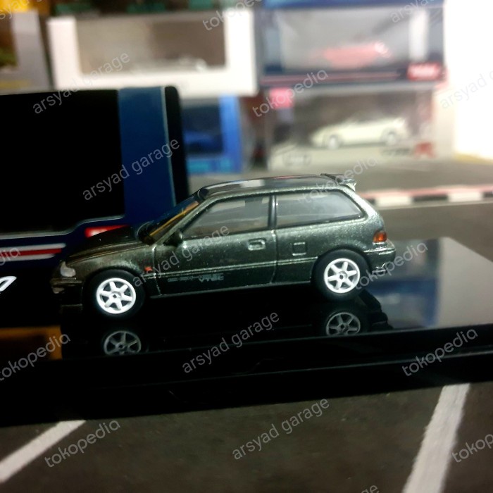 Diecast Hobby Japan Honda Civic EF9 Sir II Customiized Grey Metallic LP27