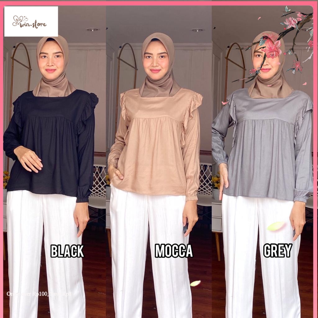 Kemeja Blouse Terbaru / CROPY BLOUSE - RAYON VISCOSE - BLOUSE WANITA - REALPICTURE 100%