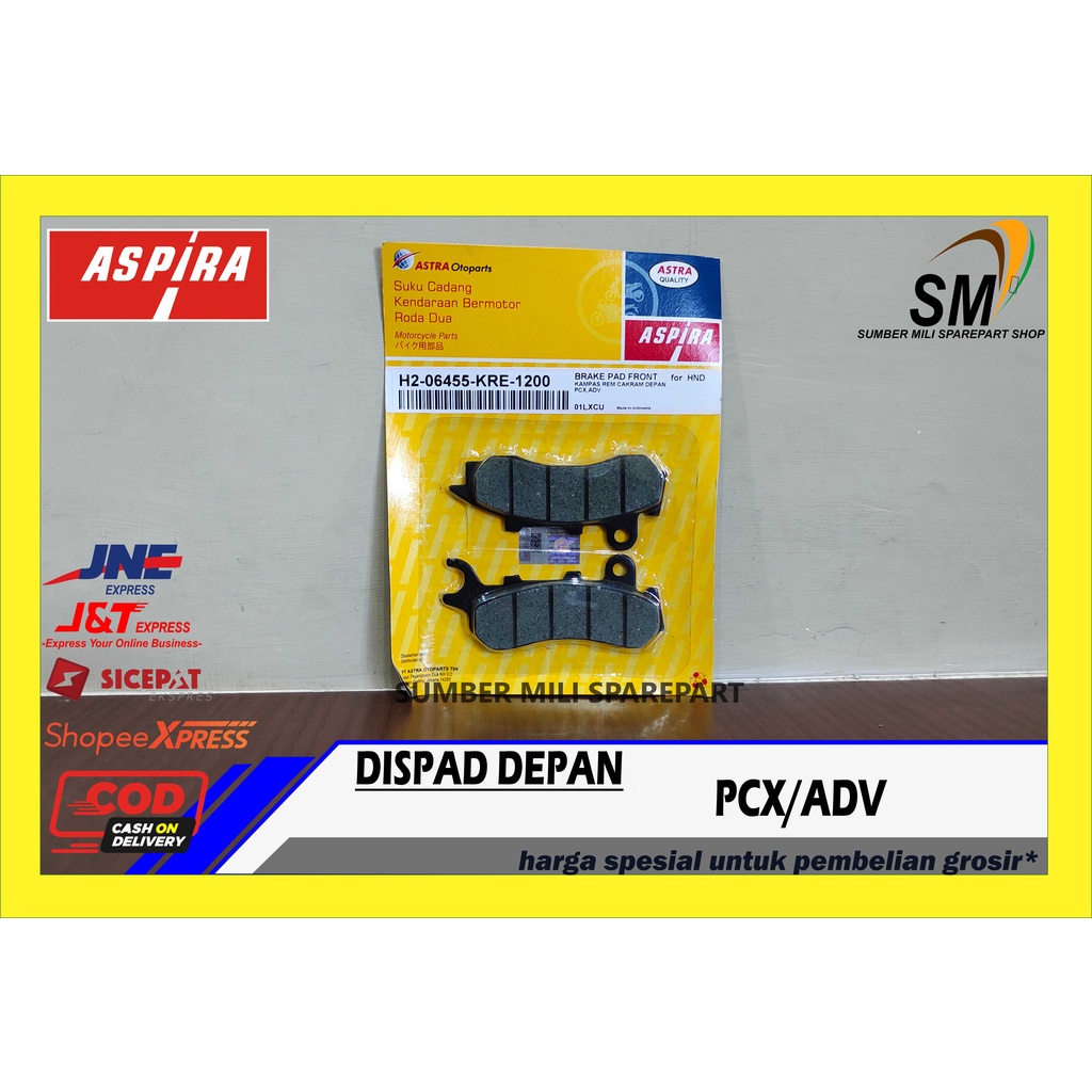 DISPAD/KAMPAS REM DEPAN CAKRAM PCX ASPIRA