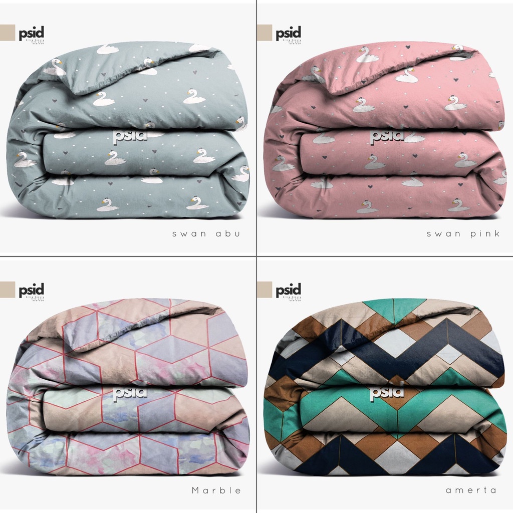 WJ74F Bed Cover Only 160 x 220 Double Size Selimut Saja Aesthetic