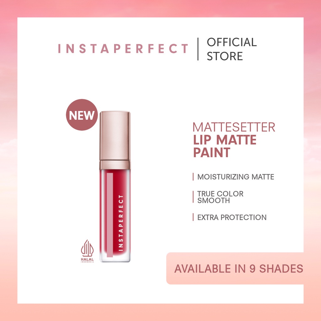 [NEW] Wardah Instaperfect Mattesetter Lip Matte Paint 5.5 g - Moist Lip Cream (Matte Melembabkan, Te