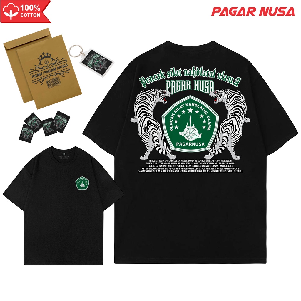 KAOS PAGAR NUSA PN TIGER WHITE PN GASMI  SENYAPN GARAPN