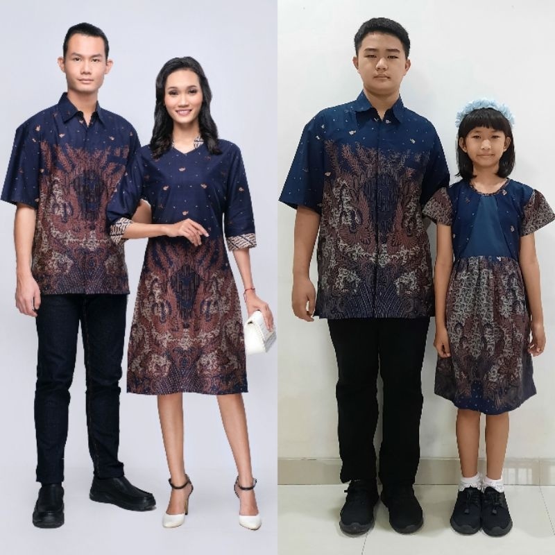 BATIK COUPLE KELUARGA FAMILY DRES TUNIK PASANGAN MODERN UNTUK KONDANGAN TERBARU KEKINIAN AYAH IBU AN