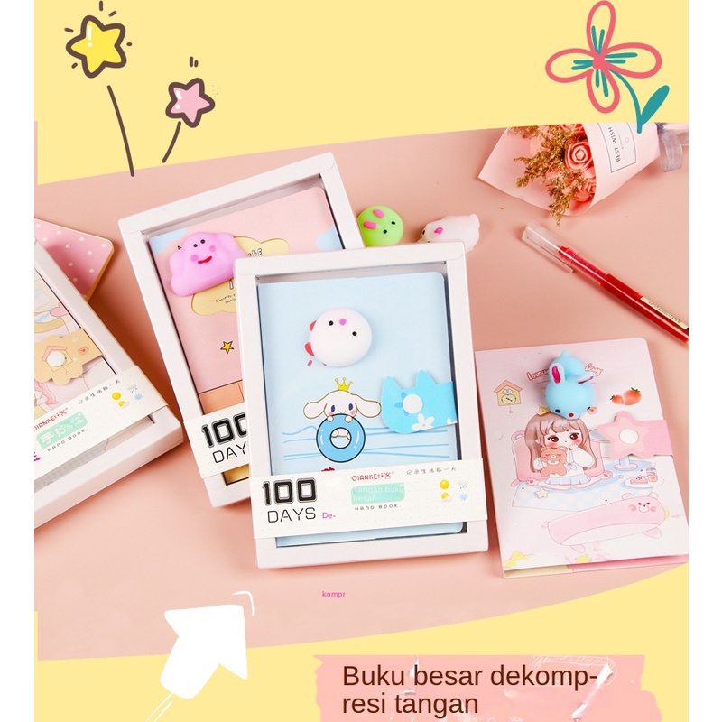 

Buku binder A6 isi kertas 70 lembar Korean cute girl PVC clear cover Jurnal wisatawan DIY scrapbook Daily planner Spiral Notebook Aesthetic Lucu Unik Murah Alat tulis anak