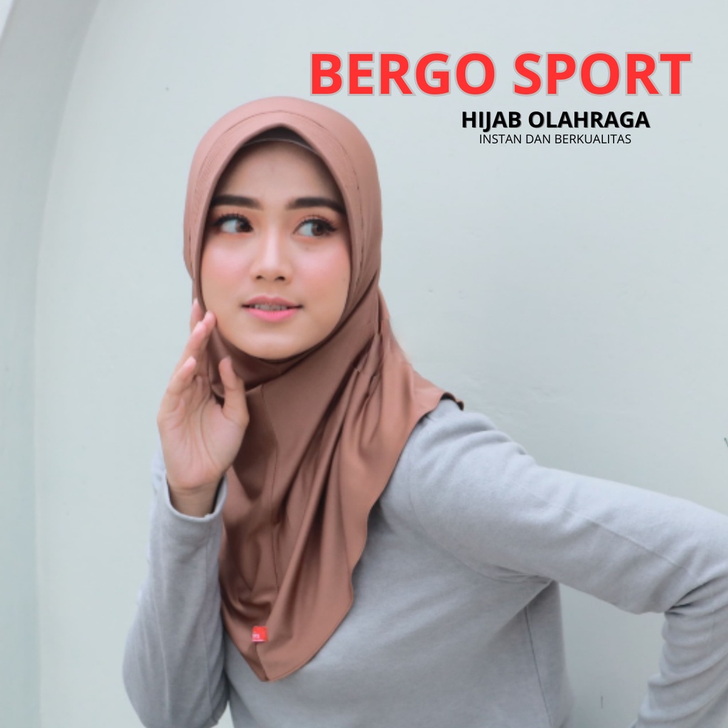 Bergo Sport Jersey Premium I Kerudung Bergo Olahraga Jersey Menutup Dada