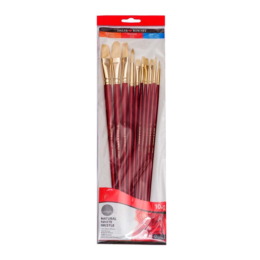 

Daler Rowney Simply Oil Bristle LH Brush Set 10pc