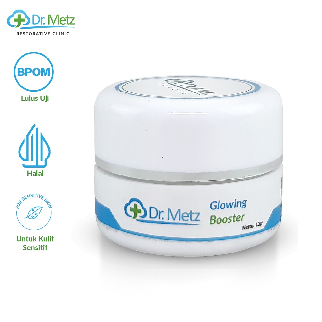 Krim Malam Wajah Sensitif - Dr Metz Skincare Glowing Booster Night Cream 10 gr