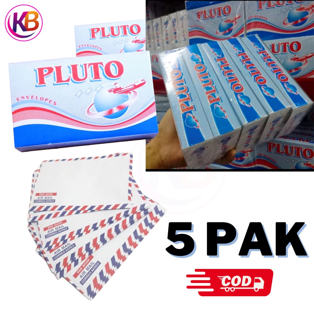 

(5 Pak) Amplop Airmail Pluto 104 - Amplop Bergaris Tanpa Lem - Amplop Surat - Isi 50 Lembar per Pak - Toko Gemilang