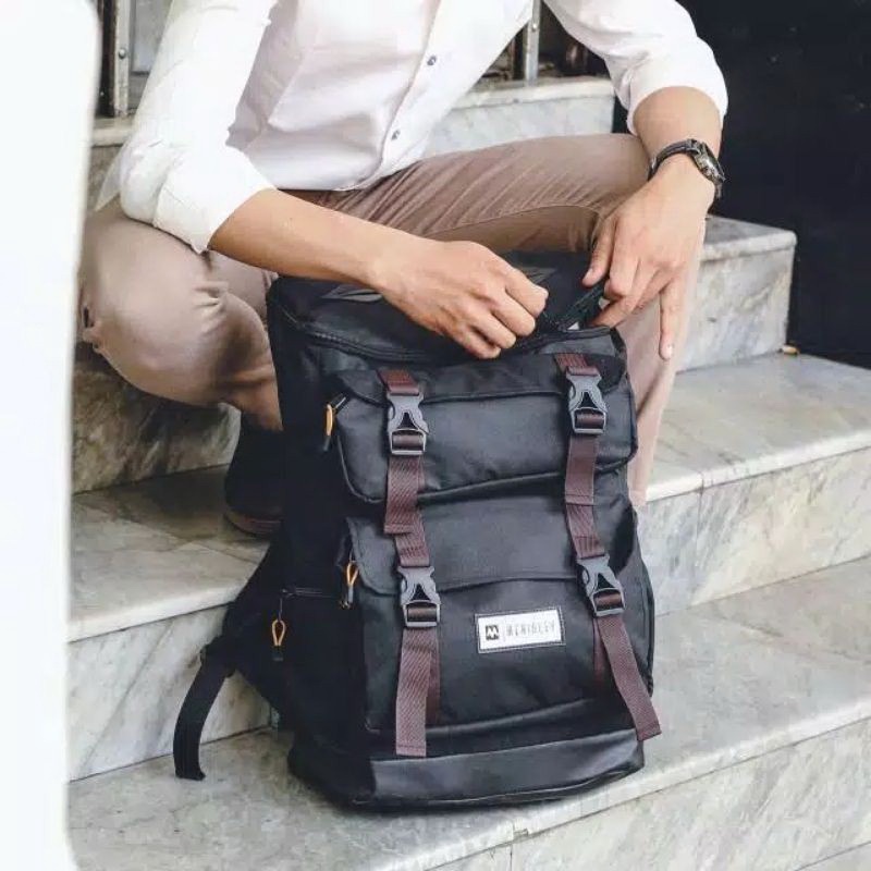 TAS DISTRO / RANSEL BOMBER CASUAL / LENGKAP JAS HUJAN TAS / Tas Ransel Pria Gunung / Cover Bag Anti 