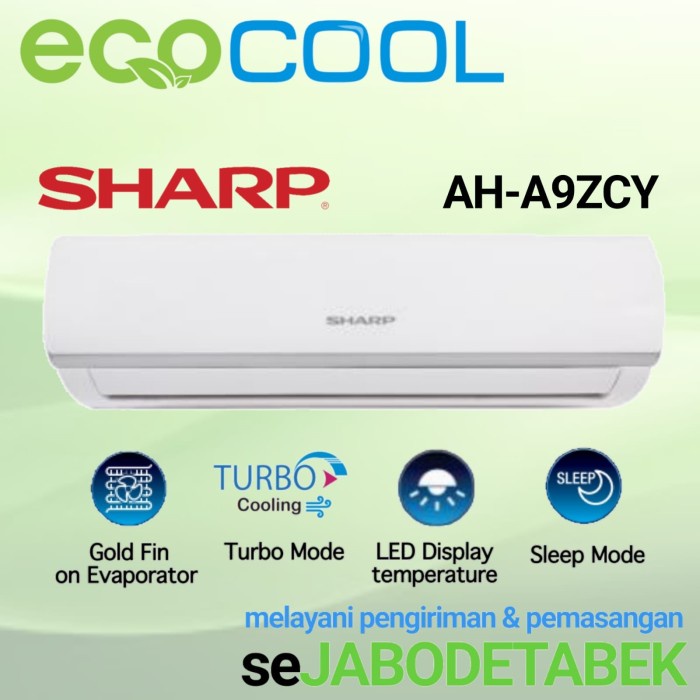 AC SHARP 1 PK AH - A 9 UCY TURBO + PASANG INSTALASI